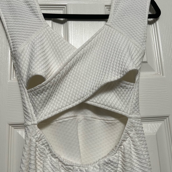 Too Good to Be True Criss Cross Cut Back Ribbed Mini Dress - Picture 9 of 12